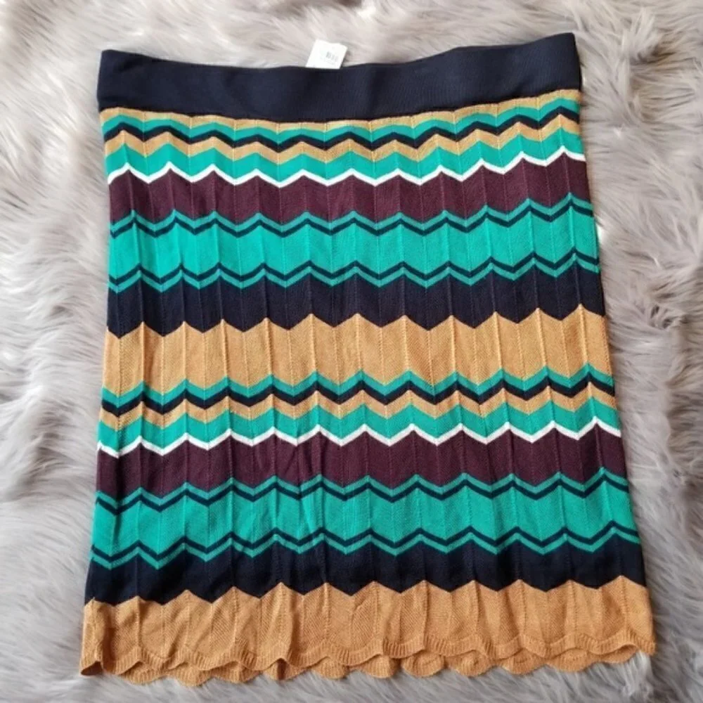 Ann Taylor LOFT multi colored knit skirt (XL) NWT